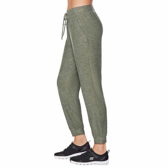 Size S_ XXL Skechers Ladies' Brushed JoggERS GREEN - Picture 2 of 7